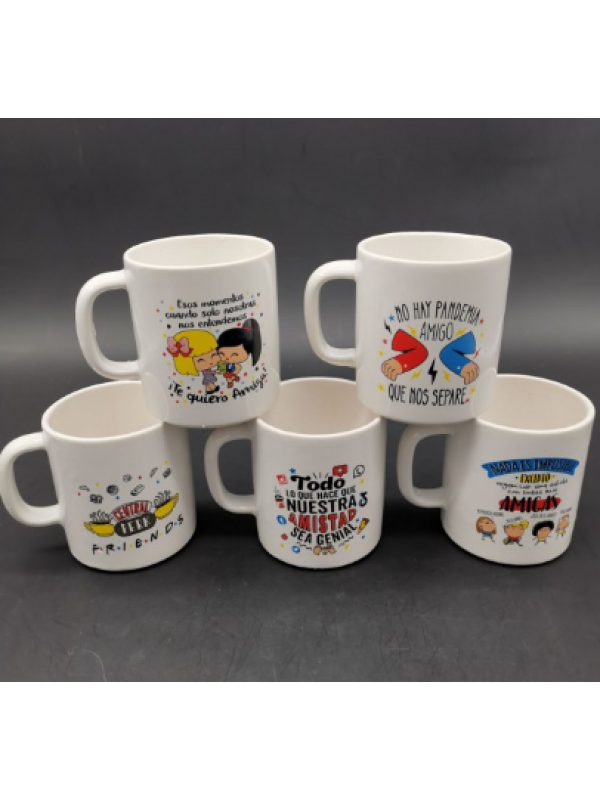 Compra Taza Friends Taza de cerámica para campista Personajes con paraguas  de 14 oz