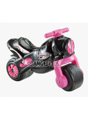 MINIPLAY MOTO PATA PATA ANDADOR NEGRA/ROSA