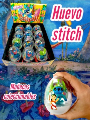 JOX2 HUEVO STITCH MUÑECOS CON TAZO X1